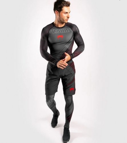 Venum Contender 5.0 Rashguard Black Red photo