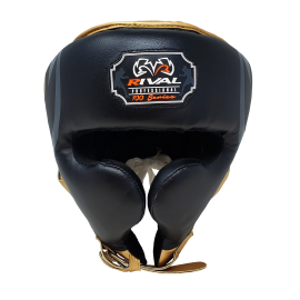 Боксерский шлем Rival RHG100 Professional Headgear Black Gold, Фото № 2