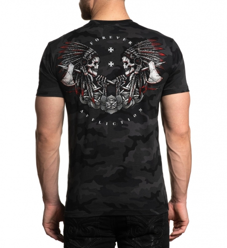 Футболка Affliction Jaguar God SS Tee Black Camo купити