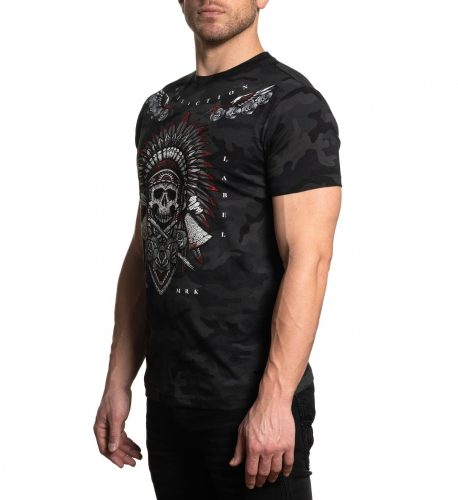 Футболка Affliction Jaguar God SS Tee Black Camo фото