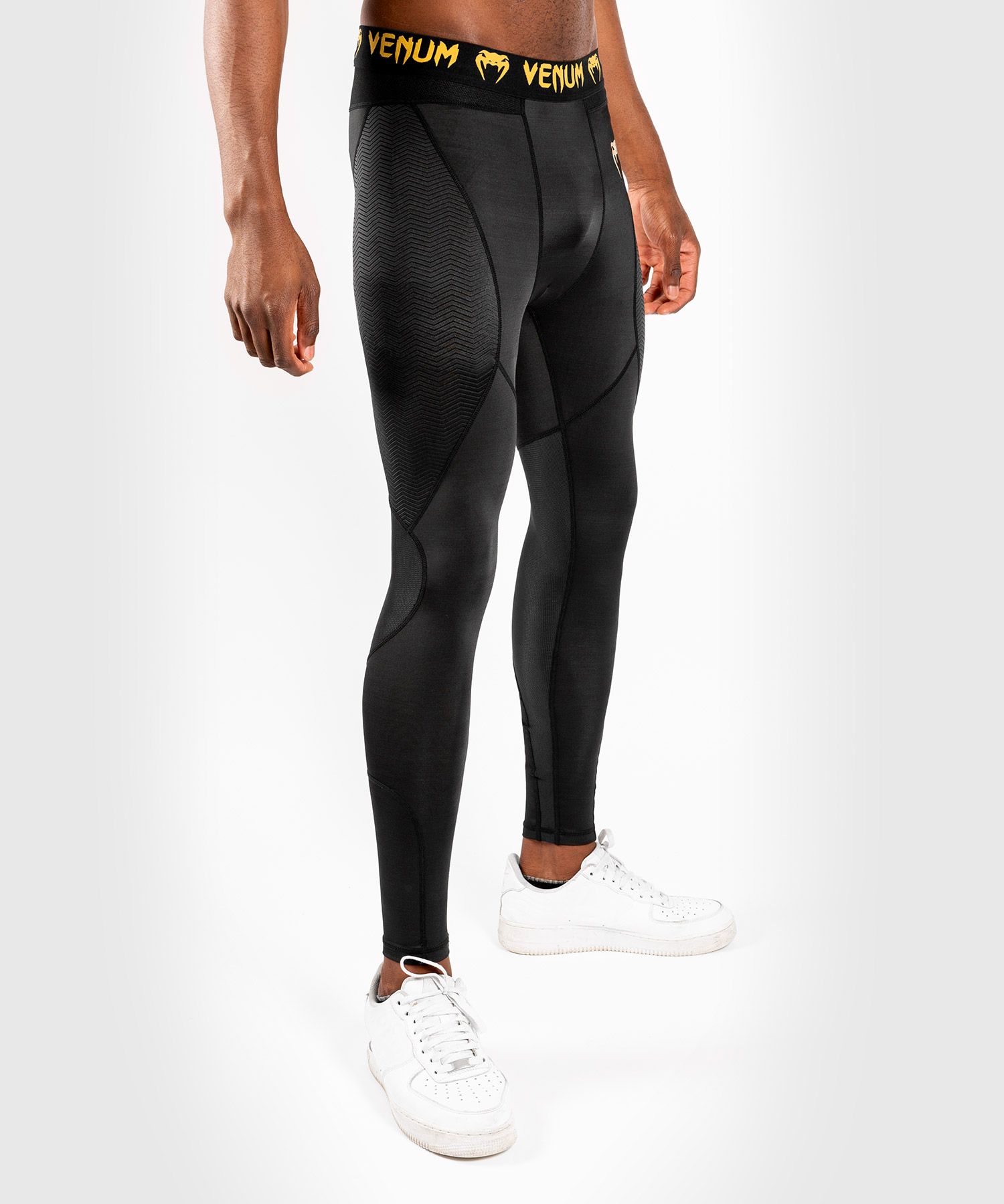 Компресійіні штани Venum G-Fit Compression Tights Black Gold ціна