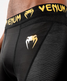 Компрессионные штаны Venum G-Fit Compression Tights Black Gold, Фото № 4