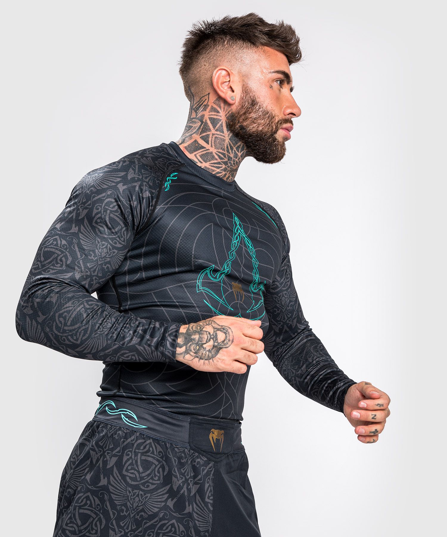 Рашгард Venum Assassins Creed Reloaded Rashguard Long Sleeve Black фото
