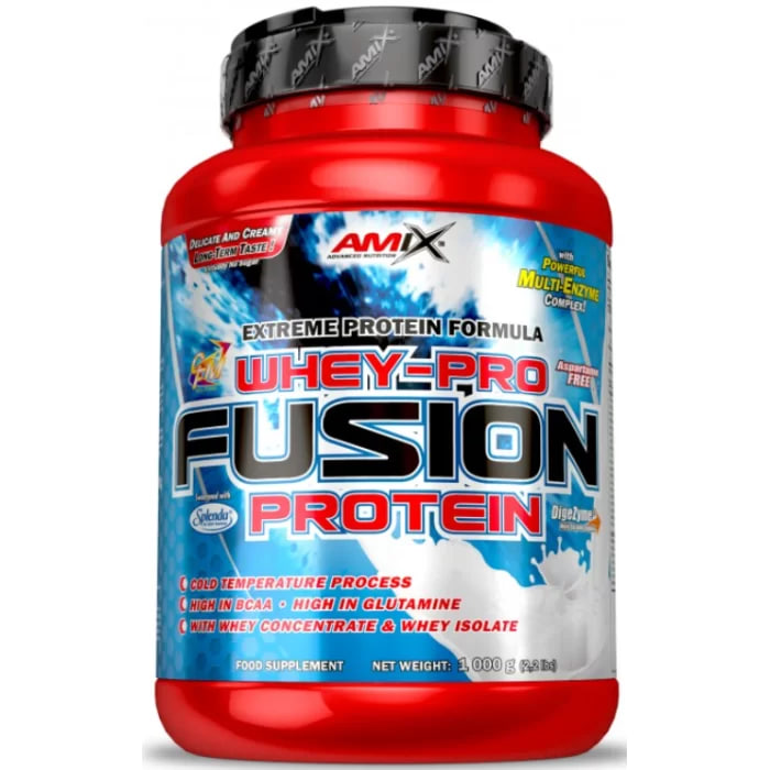 Сироватковий протеїн Amix WheyPro Fusion 1000g блакитна малина
