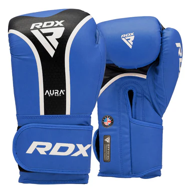 Боксерські рукавиці RDX Boxing Gloves Aura Plus T-17 Blue\Black 