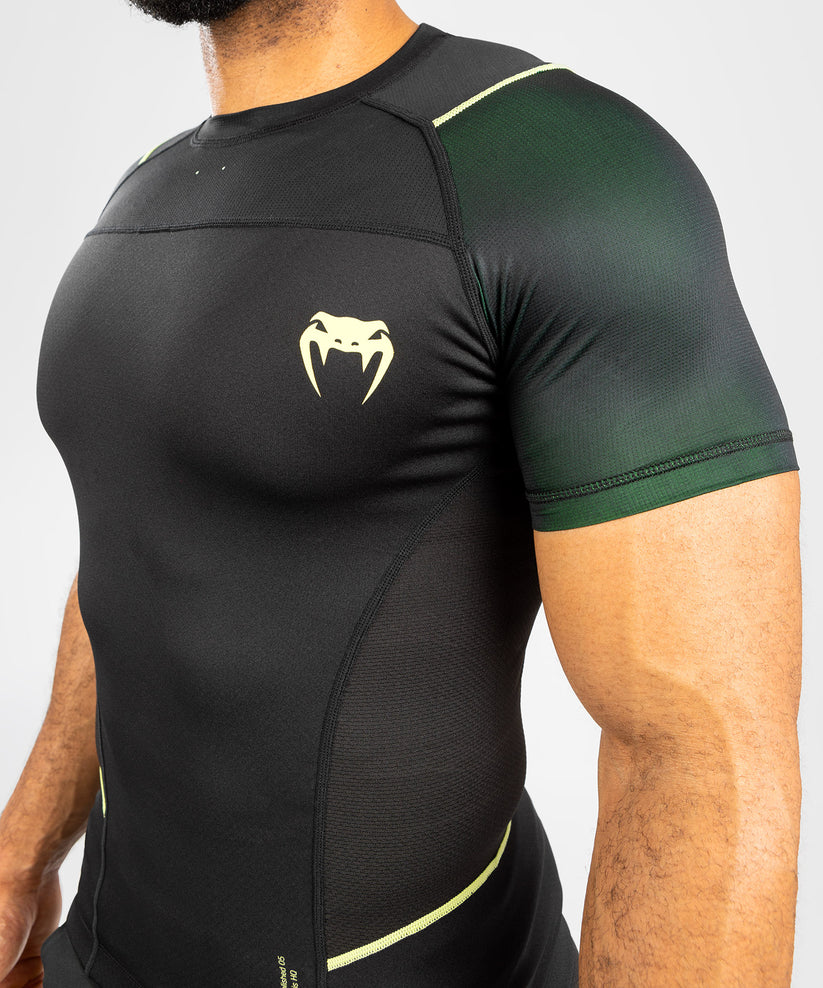 Venum Fusion 2.0 Mens Rashguard Short Sleeves Black Yellow  price