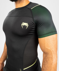 Venum Fusion 2.0 Mens Rashguard Short Sleeves Black Yellow  price