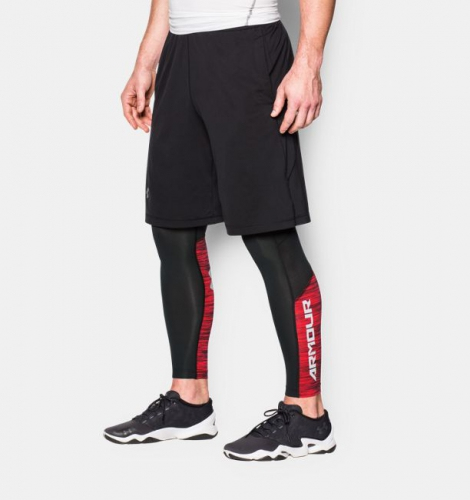 Компрессионные штаны Under Armour HeatGear CoolSwitch Compression Leggings Black Red фото