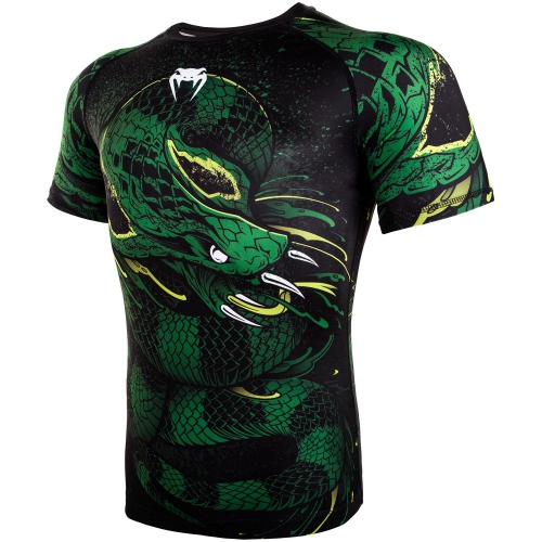 Рашгард Venum Green Viper Rashguards Short Black Green цена