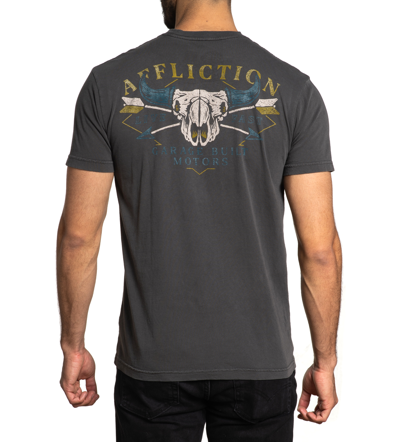 Футболка Affliction Stampede A24544 Black Resin Wash купить