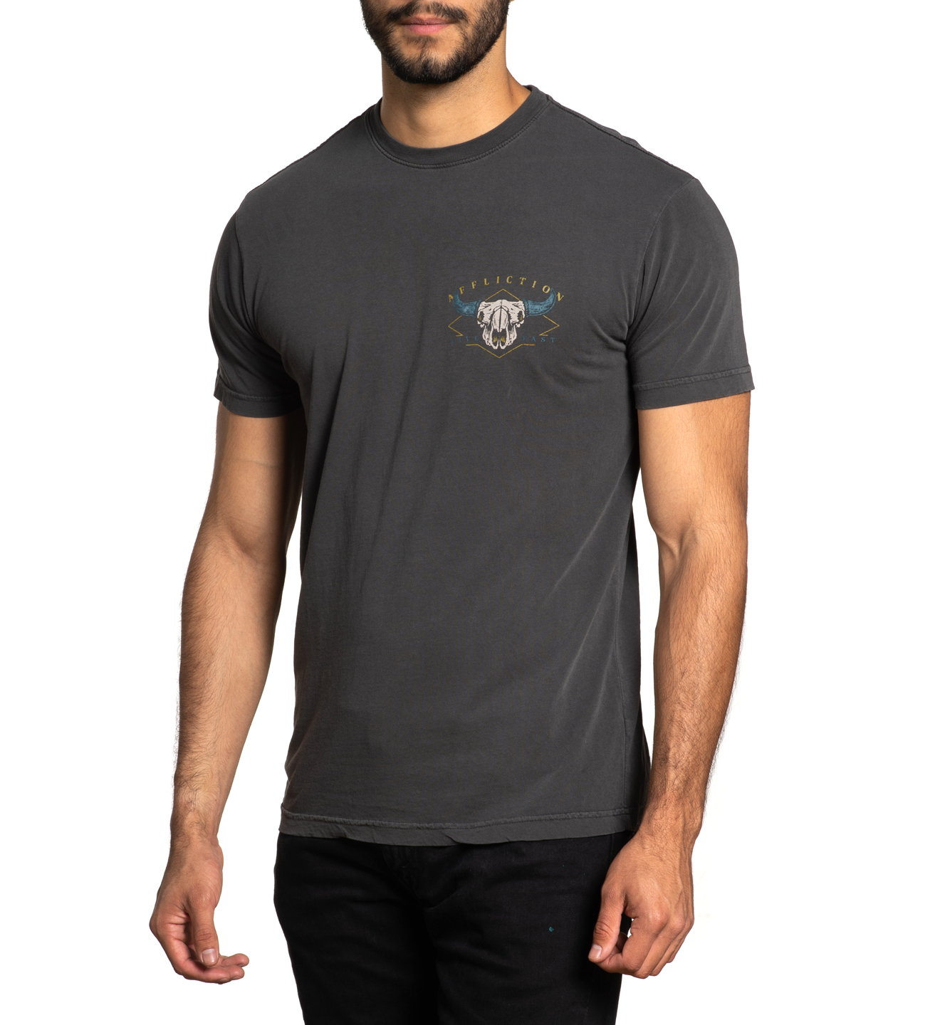 Футболка Affliction Stampede A24544 Black Resin Wash цена