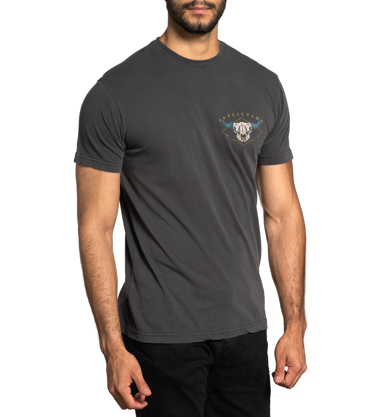 Футболка Affliction Stampede A24544 Black Resin Wash фото