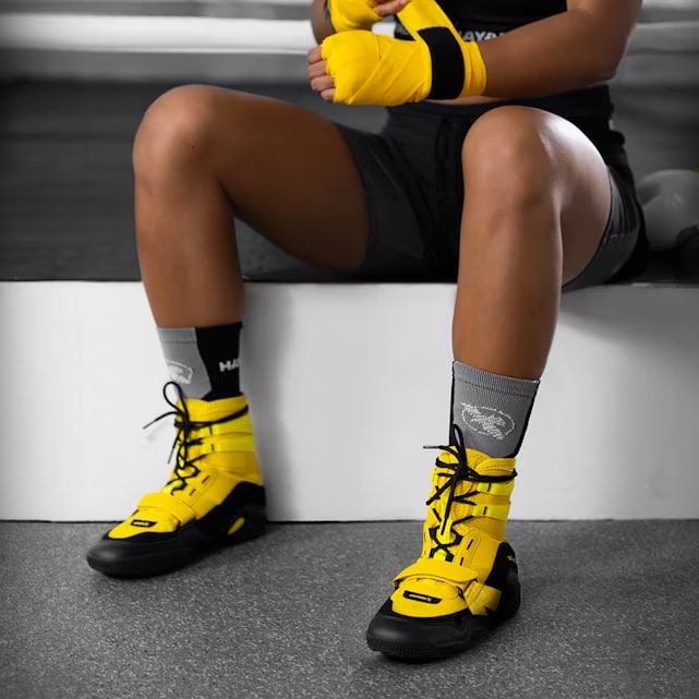 Hayabusa Strike Boxing Shoes Yellow photo