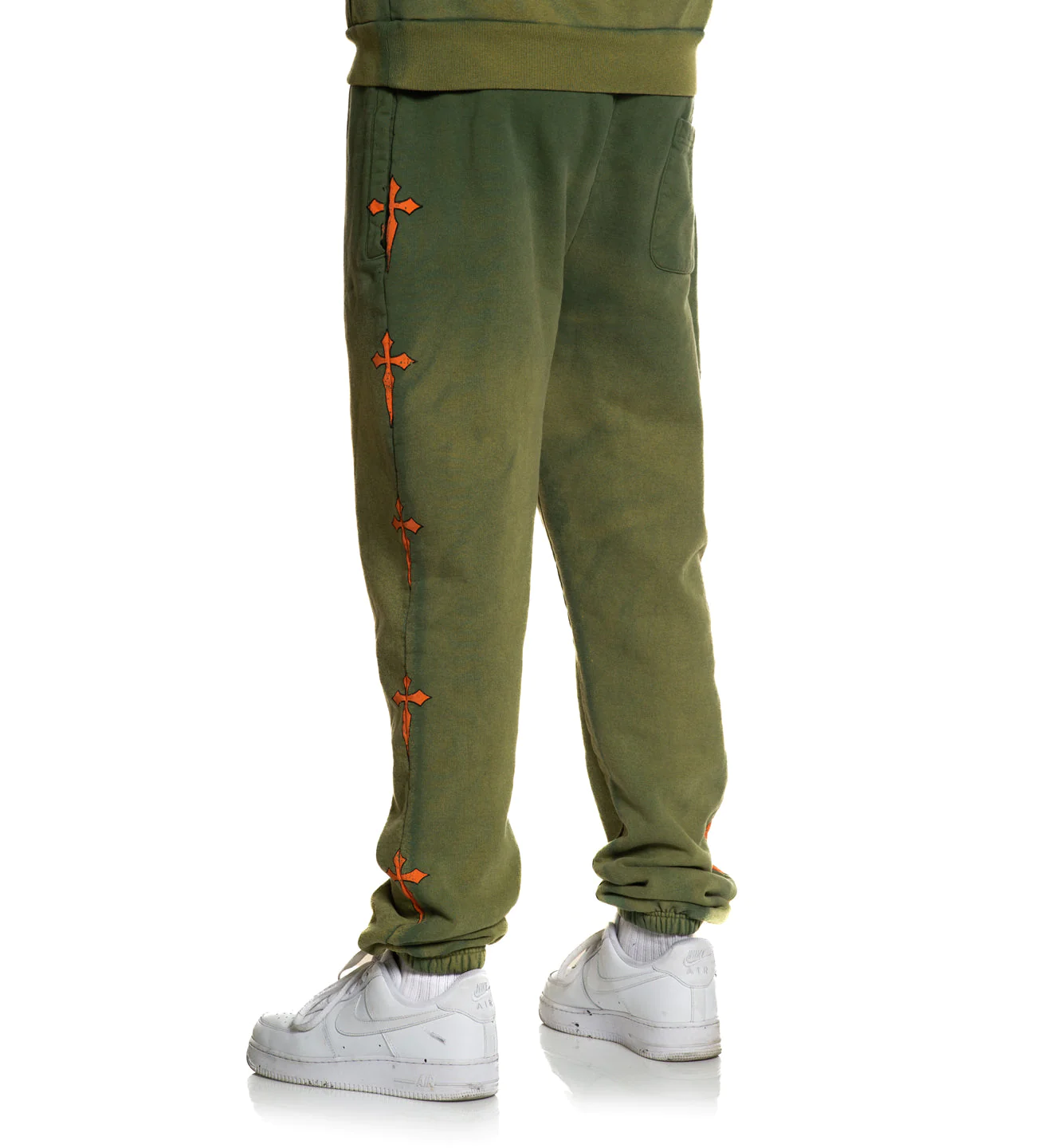 Штани Affliction Absolution Sweatpant Vtg. Green Potassium Spray купити
