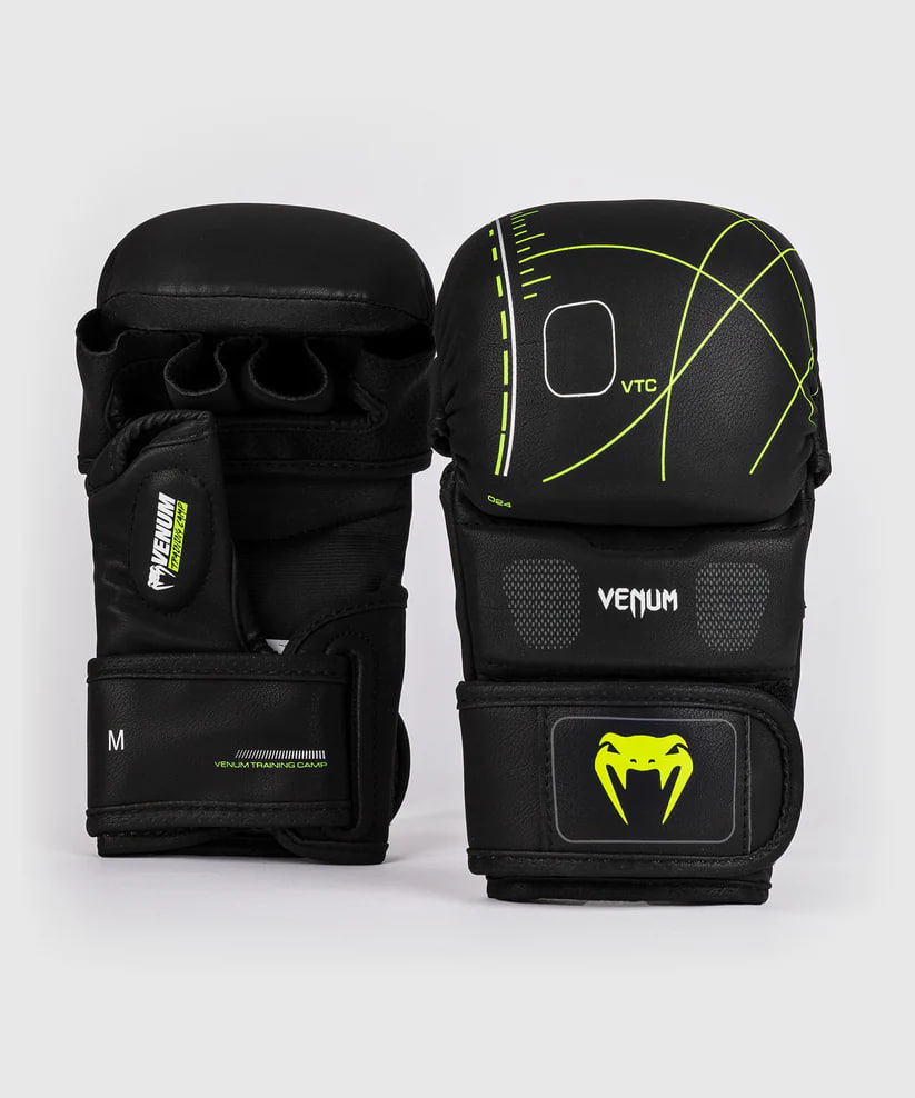  Venum Training Camp 4.0 Sparring Gloves for MMA - Black/Neon Green