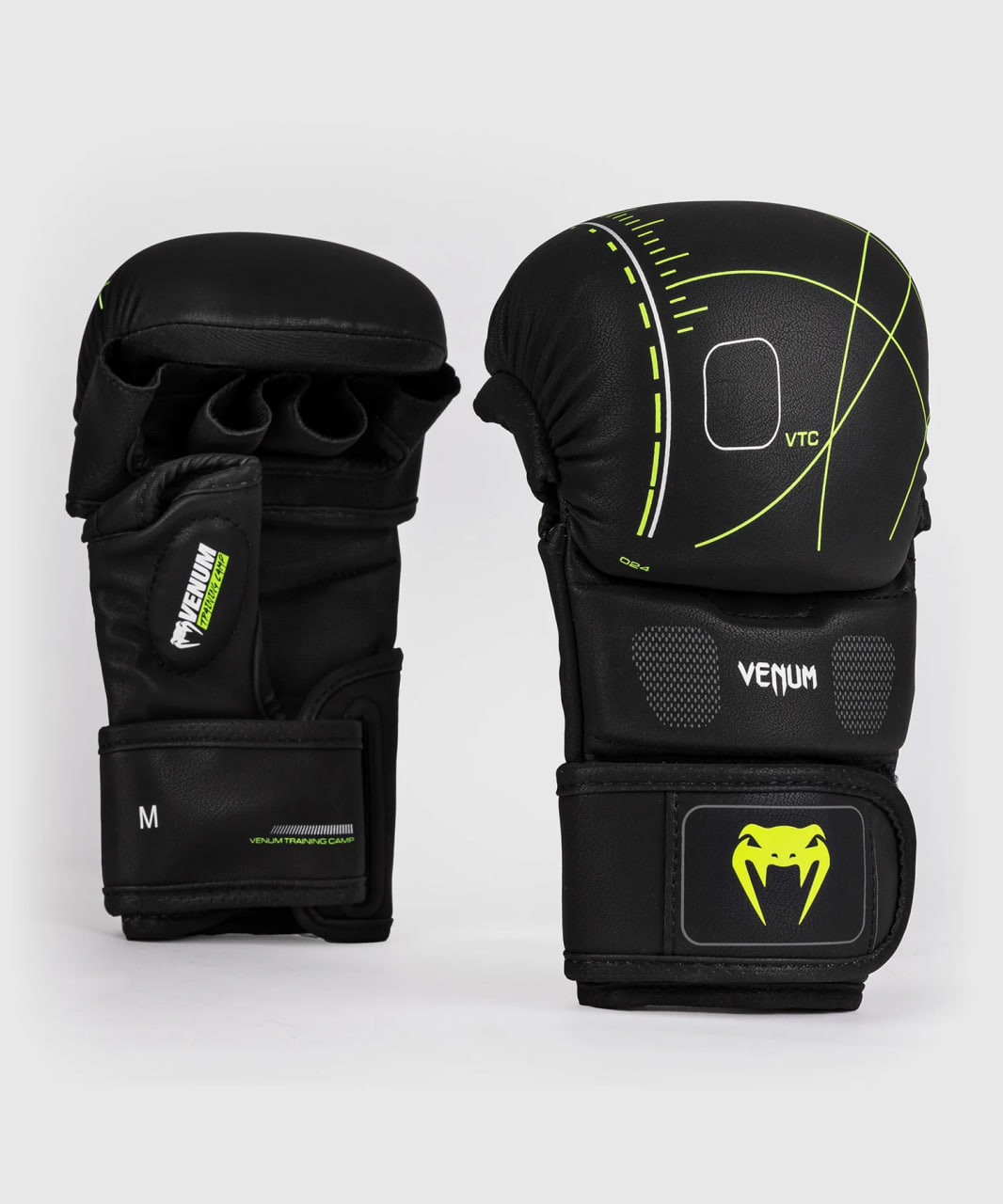 Перчатки для MMA Venum Training Camp 4,0 Sparring Gloves - Black/Neon Green купить