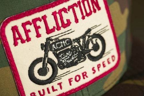 Бейсболка Affliction Built For Speed Military Green фото
