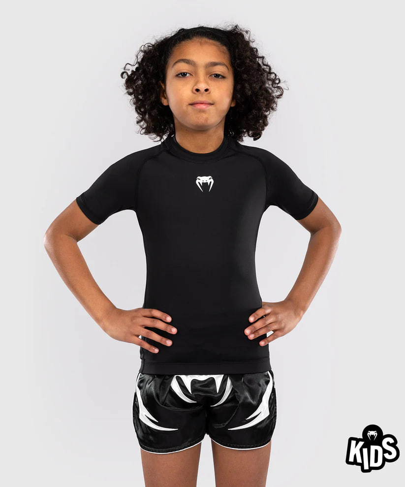 Venum Contender Kids Rashguards Short Sleeves - Black