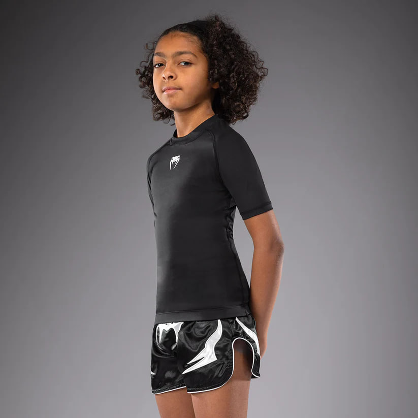 Детский рашгард Venum Contender Kids Rashguards Short Sleeves - Black купить