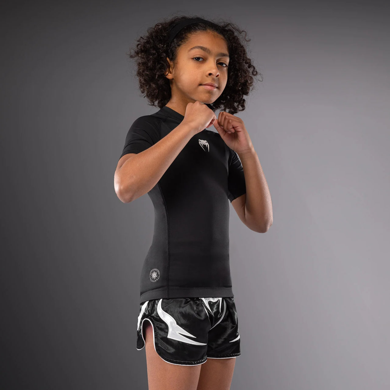 Детский рашгард Venum Contender Kids Rashguards Short Sleeves - Black фото