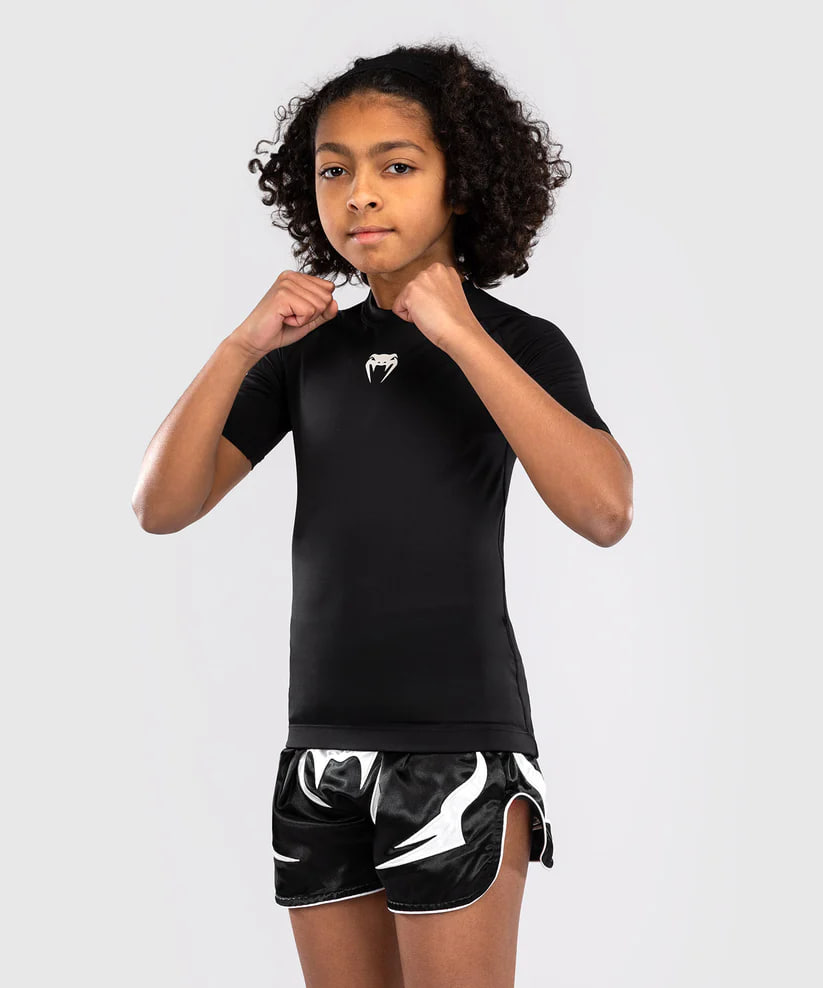 Детский рашгард Venum Contender Kids Rashguards Short Sleeves - Black Киев