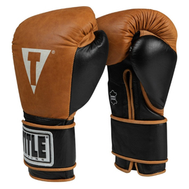 Боксерские перчатки Title Vintage Training Gloves Black Brown