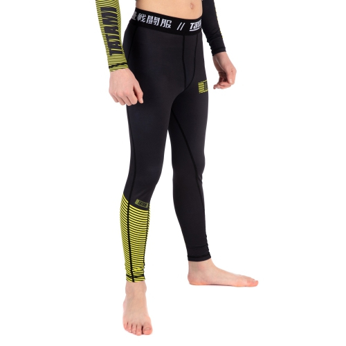 Дитячі компресійні штани Tatami Kids Essential 3.0 Spats Black Yellow фото