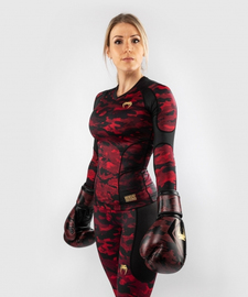 Жіночий рашгард Venum Defender Rashguard Long Sleeves Black Red, Фото № 7