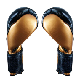 Боксерские перчатки Cleto Reyes High Precision Leather Training Gloves Black Gold, Фото № 2