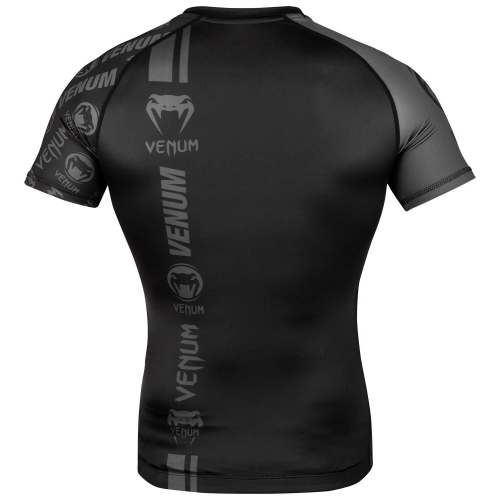 Рашгард Venum Logos Rashguard Short Sleeves Black Black цена