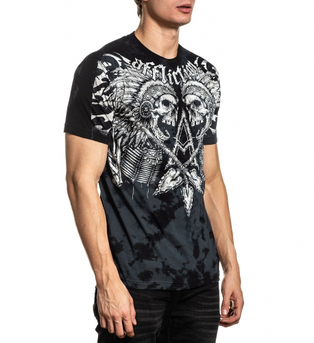 Affliction Apache Freedom T-Shirt Grey photo