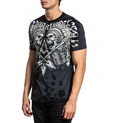 Affliction Apache Freedom T-Shirt Grey price