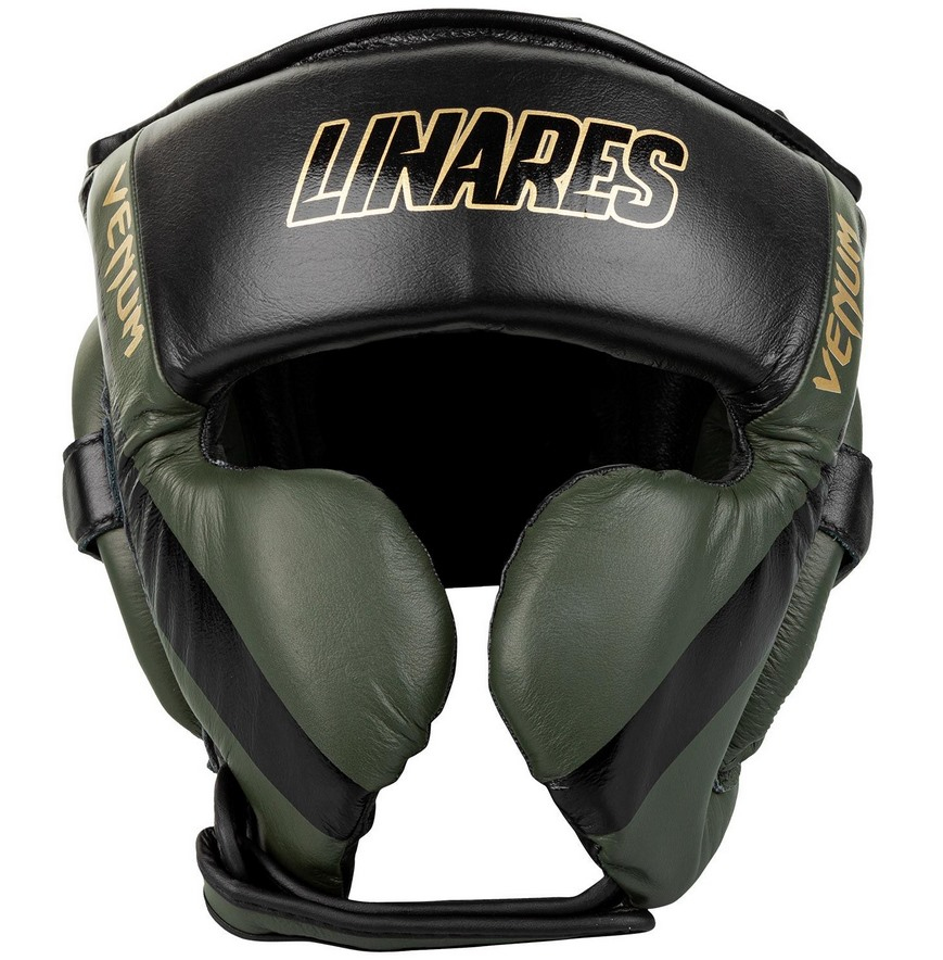 Шлем Venum Pro Boxing Headgear Linares Edition Khaki Black Gold