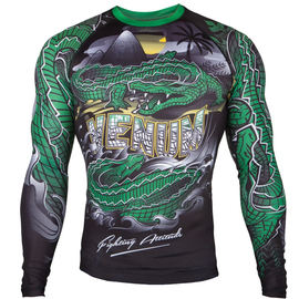 Рашгард Venum Crocodile Rashguard Long Sleeves Black Green