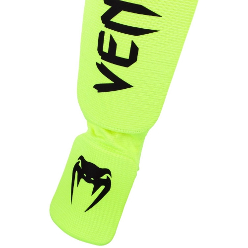 Venum Kontact Shinguards Yellow ankle protection photo