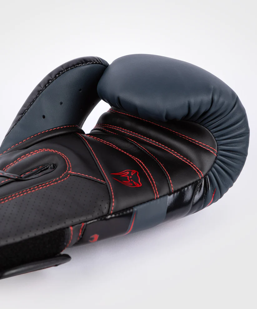Venum Elite Evo Boxing Gloves - Navy Black Red photo