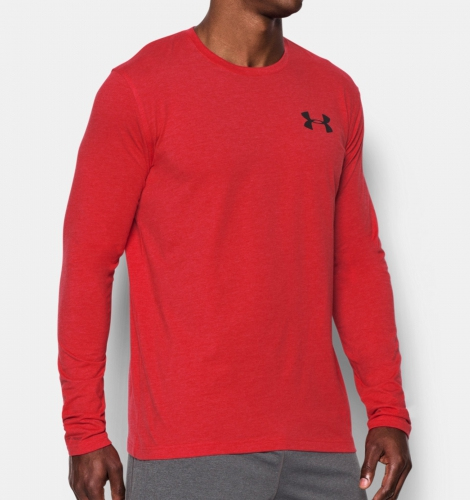 Лонгслів Under Armour Vertical Wordmark Long Sleeve T-Shirt Red купити