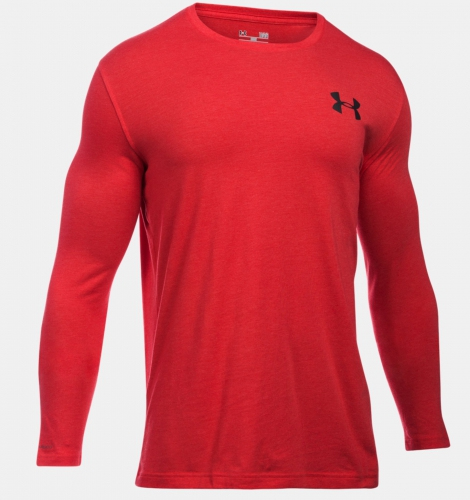 Лонгслів Under Armour Vertical Wordmark Long Sleeve T-Shirt Red фото