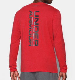 Лонгслив Under Armour Vertical Wordmark Long Sleeve T-Shirt Red, Фото № 3