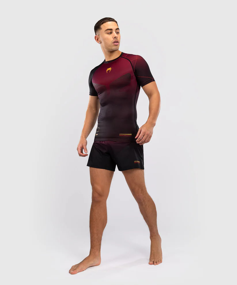 Venum Tactical XT Short Sleeve Rashguard - Black/Burgundy/Gold buy