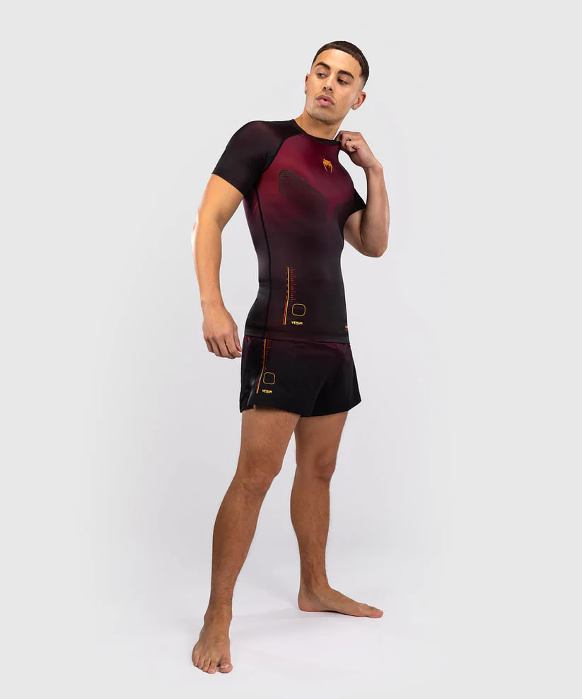Venum Tactical XT Short Sleeve Rashguard - Black/Burgundy/Gold price