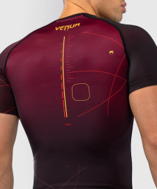 Venum Tactical XT Short Sleeve Rashguard - Black/Burgundy/Gold original