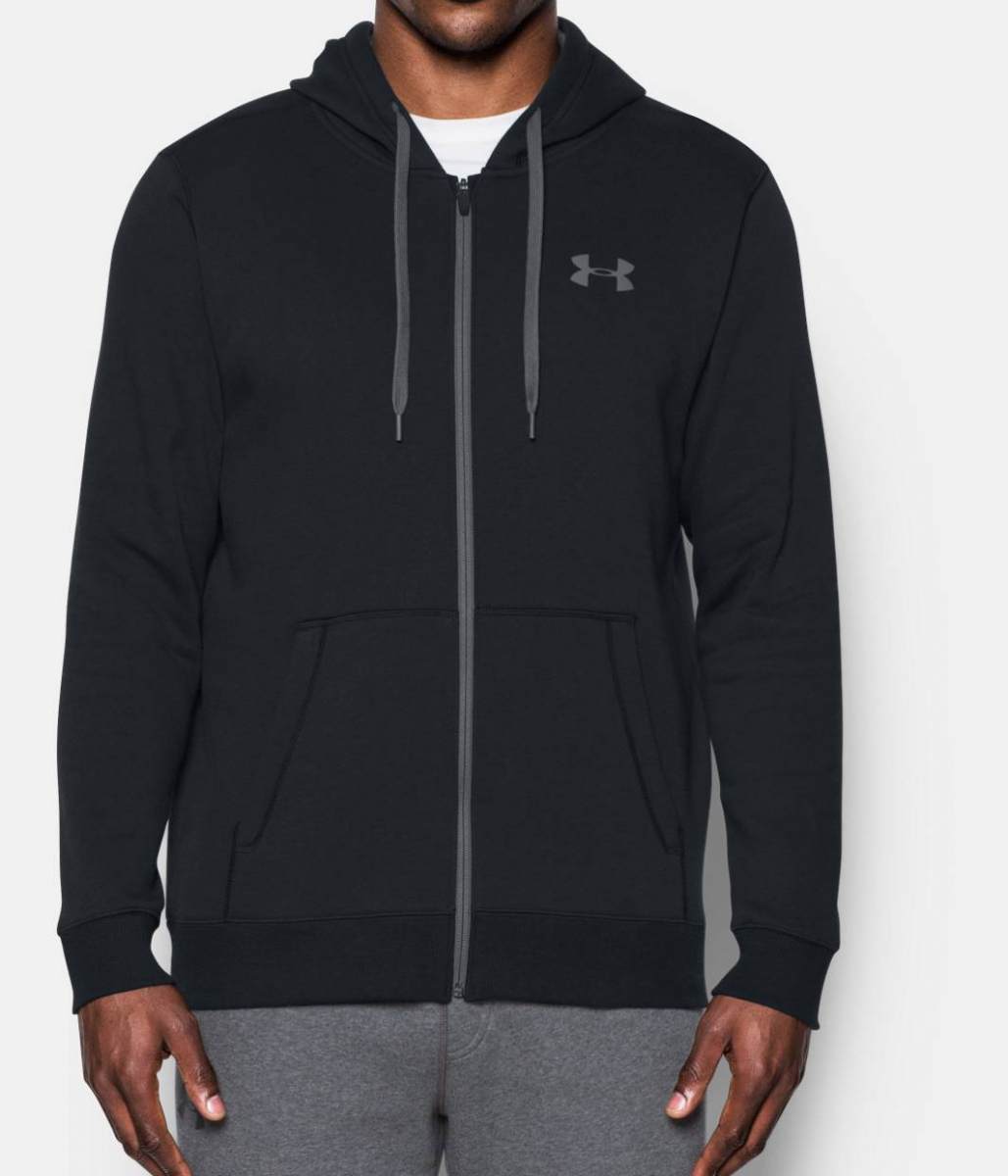 Толстовка Under Armour Rival Fitted Fullzip Black