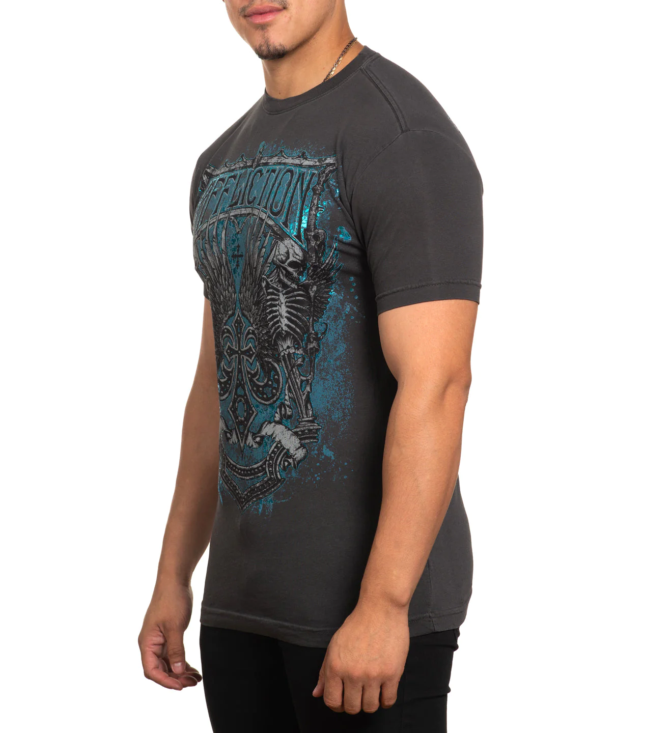 Футболка Affliction Pillar Of Souls A25823 Vtg.Black Pigment Dye фото