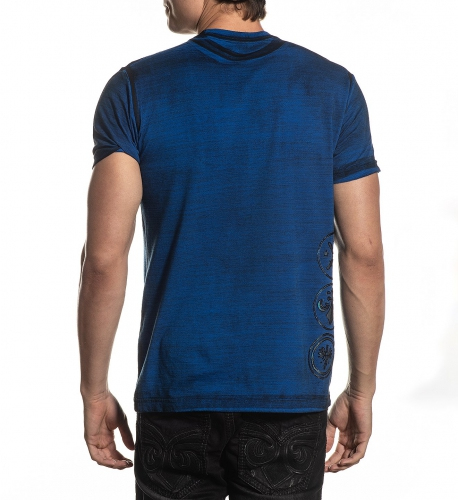 Футболка Affliction Divio Dare SS TEE Sapphire Blue фото