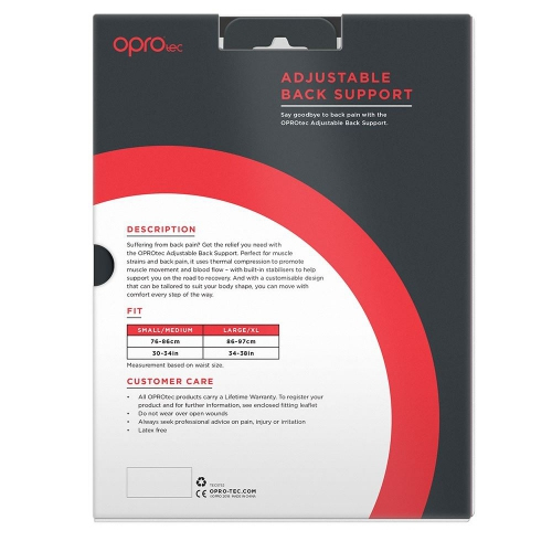 Регульований бандаж для спини OPROtec Adjustable Back Support фото