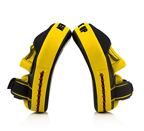 Боксерські лапи Fairtex Cardio Focus Mitts FMV13 Black Gold фото