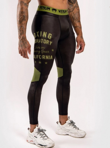 Компрессионные штаны Venum Boxing Lab Black Green цена