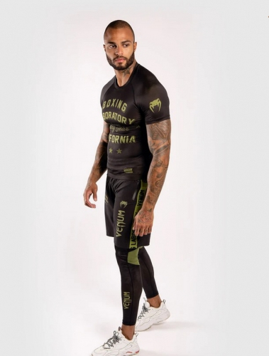 Компрессионные штаны Venum Boxing Lab Black Green фото