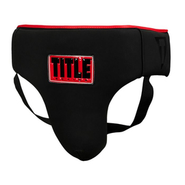 Захист паху Title Leather Solar Groin Protector Black Red